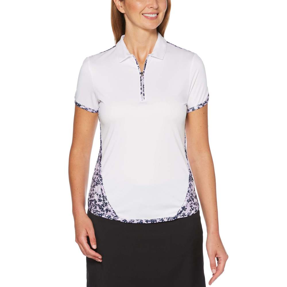 PGA TOUR Womens Print Blocked Golf Polo Size Small